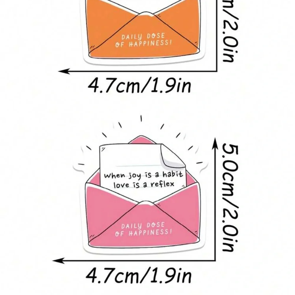 Colorful NIP Motivational Envelope Stickers (50 pieces)